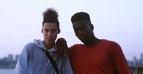 portrait   young men  stock video footage royalty