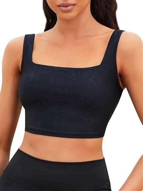 Charmo Women S Square Neck Bikini Top Wider Straps Nylon Spandex Size XL Walmart