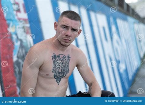 Male Bully With A Naked Torso By Day Stock Image Image Of Confident Handsome