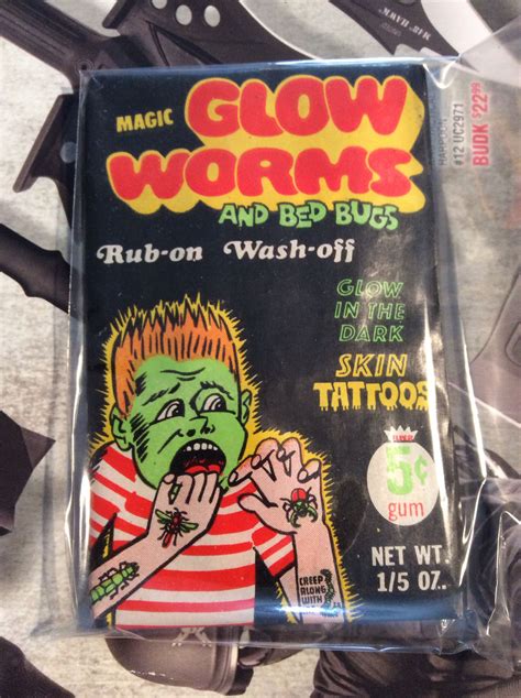 Fleer glow worms and bed bugs wax pack | Retro packaging, Cheap