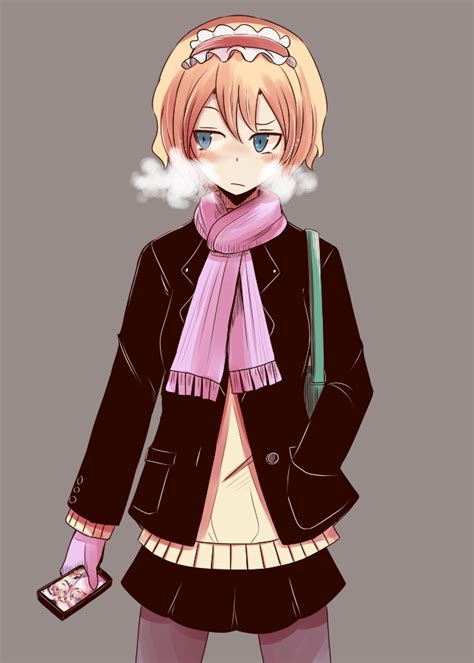 Safebooru 1girl Alice Margatroid Alternate Costume Blonde Hair Blue Eyes Blush Brown Legwear