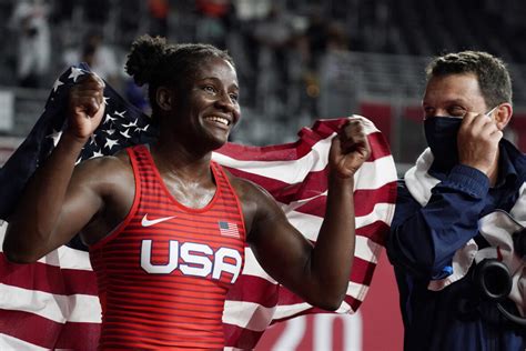 Wwe Signs 2021 Olympic Gold Medalist Tamyra Mensah Stock
