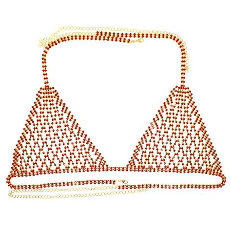 Sexy Body Chain Exaggerate Fashion Jewelry Rhinestone Women S Bikini Chest Chain Underwear Waist