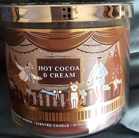 Bath And Body Works Accents Bbw Hot Cocoa And Cream 3 Wick Candle Poshmark