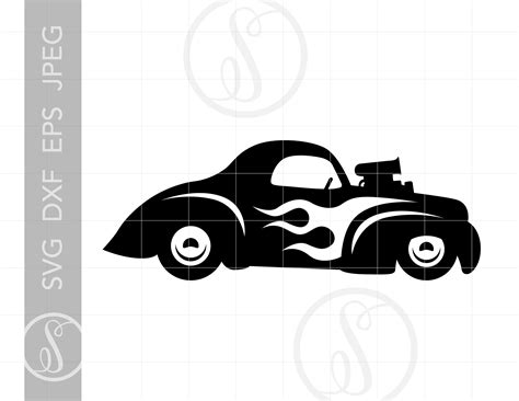 Hot Rod Svg Hot Rod Clipart Hot Rod Silhouette Cut File Etsy My XXX Hot Girl