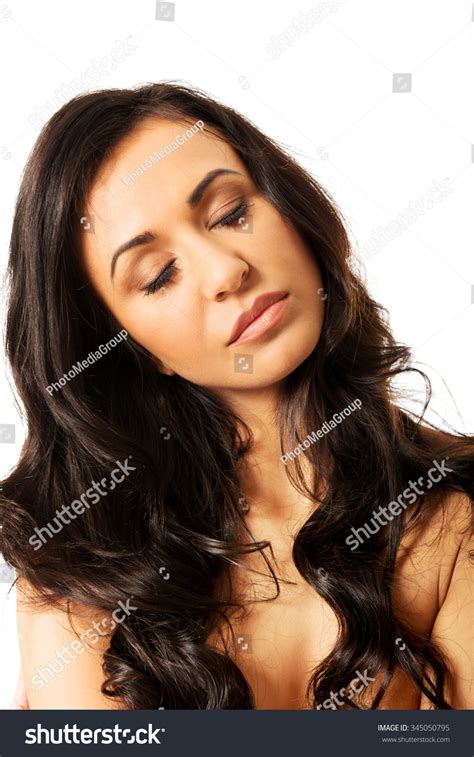 Portrait Nude Woman Long Hair Closed Stock Photo Shutterstock