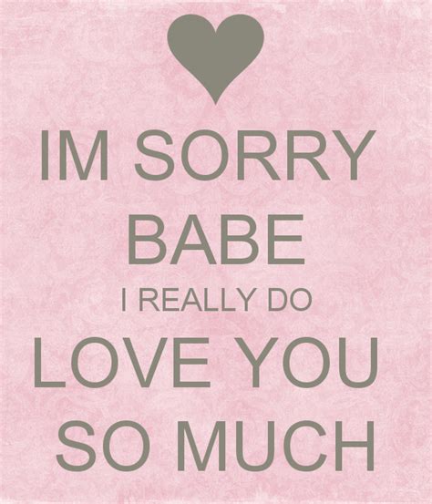 Im Sorry Babe Quotes QuotesGram