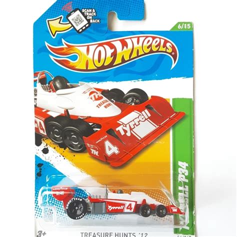 Hot Wheels Toys Hot Wheels Treasure Hunt Tyrrell P Six Wheeler Redwhite Toy Car Poshmark