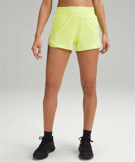 Lululemon Hotty Hot High Rise Lined Short Electric Lemon Lulu Fanatics