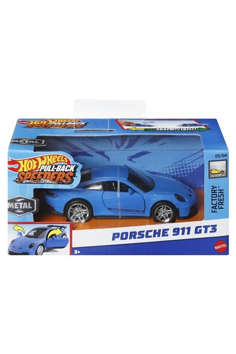 Hot Wheels Masinuta Metalica Cu Sistem Pull Back Porsche Gt Scara Trendyol