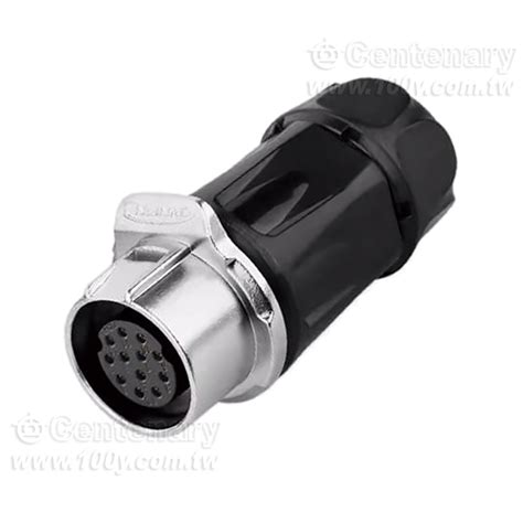 LP-20-J12PP-01-001A LP20型12芯對接母插頭塑膠+金屬款焊接式(隔欄)