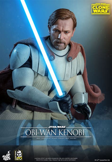 Star Wars The Clone Wars Obi Wan Kenobi 1 6 Scale Figure Hot Toys 906713 TMS095