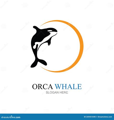 orca logo vector illustration  trendy design stock vector
