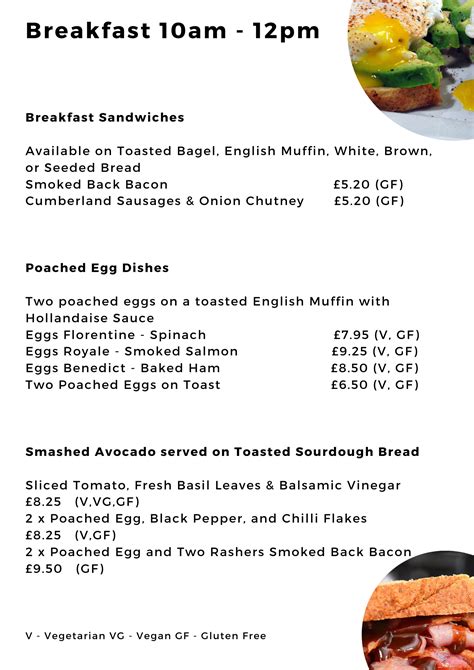 The Tea Rooms Menu — The Tea Room