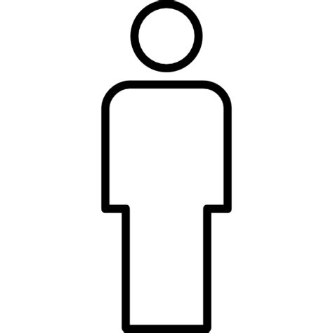 outline slim icons male shape persons outlined shapes people