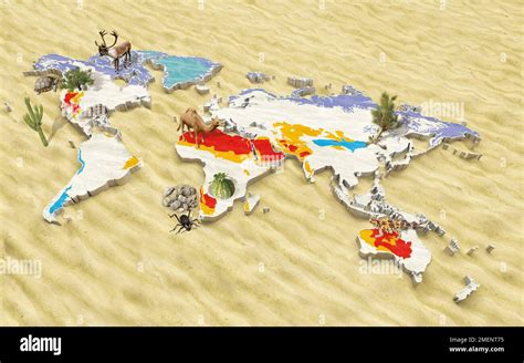map  desert areas   world stock photo alamy