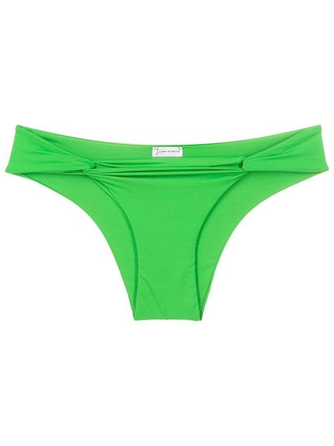LENNY NIEMEYER Loop Twist Detail Bikini Bottoms Green Editorialist
