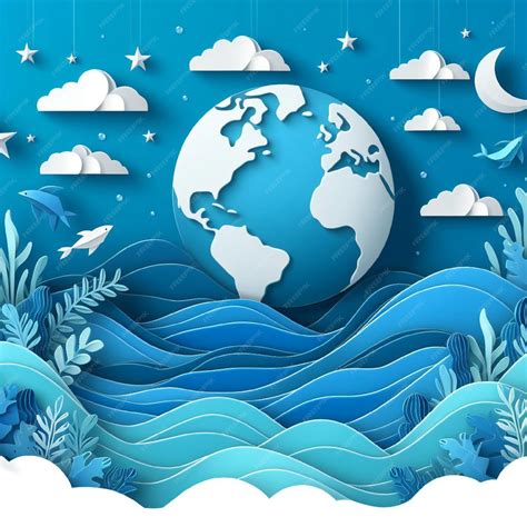 Premium Vector | Marine life Ocean conservation Blue planet Coral reefs