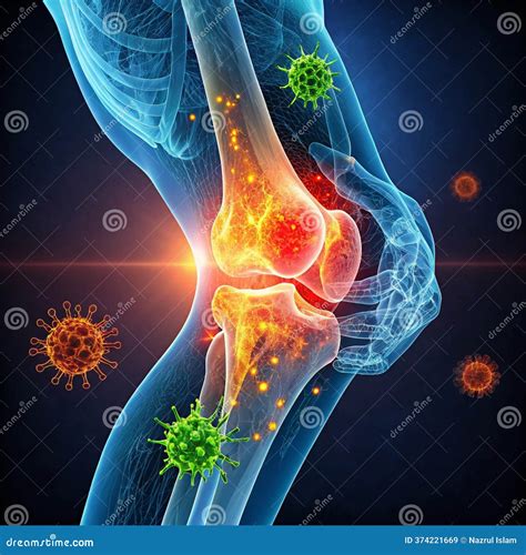 Synovitis. Inflammation Of The Synovial Membrane. Knee And Synovial
