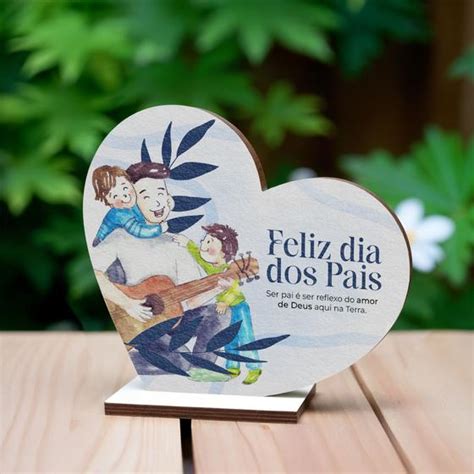 Kit 30 Lembrancinhas Coração MDF Celebração Dia dos Pais Especial
