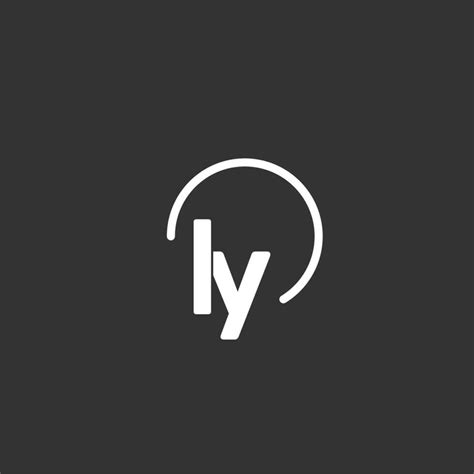 ly initial logo  rounded circle  vector art  vecteezy