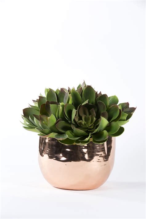 White Orchid & Peach Blossom Faux Flower Arrangement - White Tall Pot