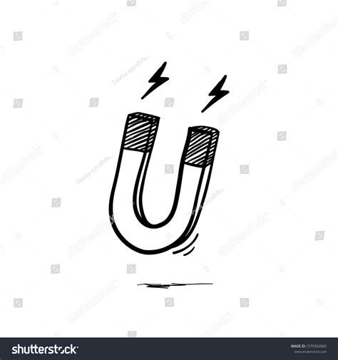 Magnet Icon Illustration Hand Drawn Doodle Stock Vector (Royalty Free ...