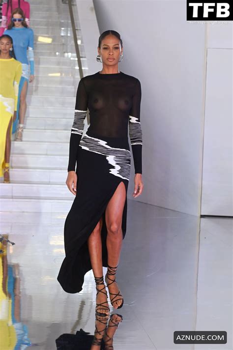 Joan Smalls Sexy Seen Flashing Her Nude Tits At The Missoni Fashion Show In Milan Aznude