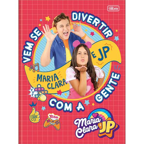 Caderno Maria Clara E Jp - Caderno Brochura Capa Dura Universitário Maria Clara e JP 80Fls Tilibra ...