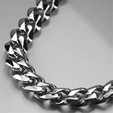 silver men chain necklace 2