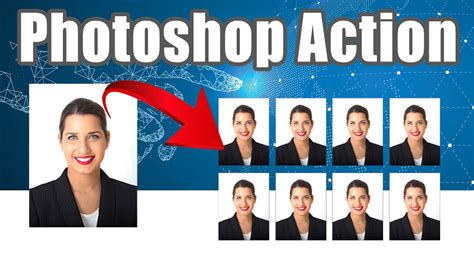 Create Action Passport Size Photo Step By Step Process Photoshop Tutorial In English Youtube