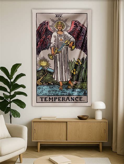 temperance tarot tapestry balanced home decor wall hangings nirvana