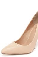 Cute Nude Pumps Pointed Pumps Nude Heels 35 00