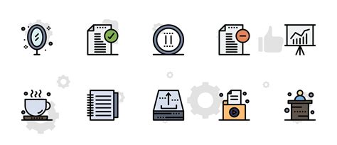 Set Of Line Icon Related To Income Salary Money Business Outline