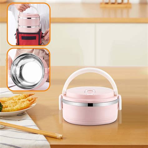 Portable Insulated Lunch Box | Circular Stainless Steel Fresh-Keeping