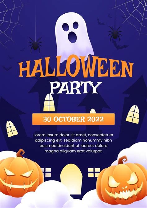 Ilustración De Diseño De Invitación De Cartel De Fiesta De Halloween