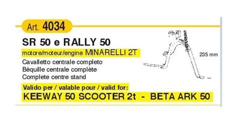 Sr Rally Cavalletto Centrale Completo