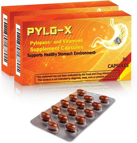 Amazon.com: PYLO-X Pylopass and Vitamin E Capsules - Lactobacillus ...