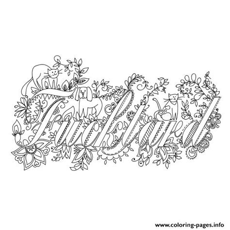 Word Fuck Doodle Coloring Page Printable