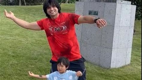 Neeraj Chopra Turns Coach Teaches Kid Javelin Throw Technique On