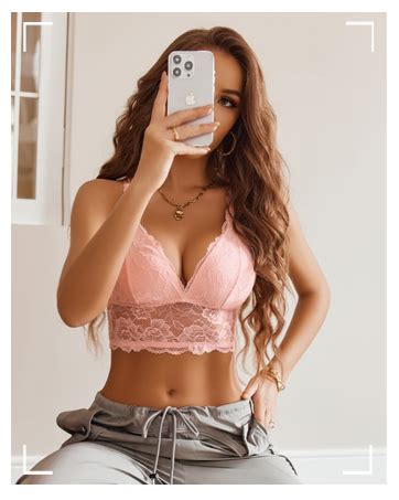 Avidlove Bralettes For Women Lace Wireless Bra V Neck Racerback Crop Top Adjustable Lingerie