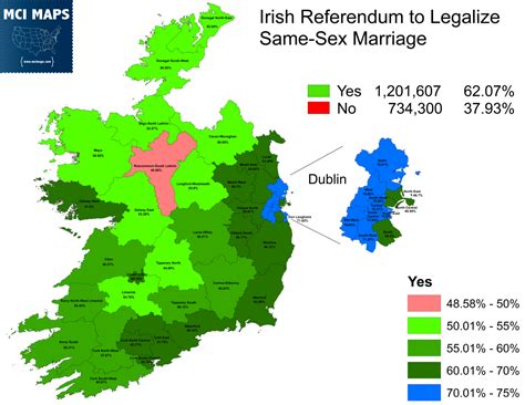 The Numbers Behind Irelands Historic Vote On Same Sex Marriage MCI Maps Election Data
