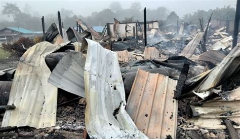 Nine Made Homeless After Fire Guts Two Houses In Baram
