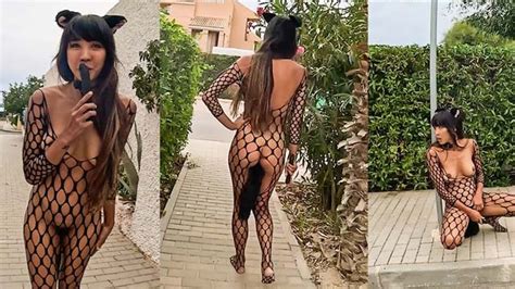 Horny Cat Costume With Butt Plug Tail Public Challenge Xxx Mobile Porno Videos Movies