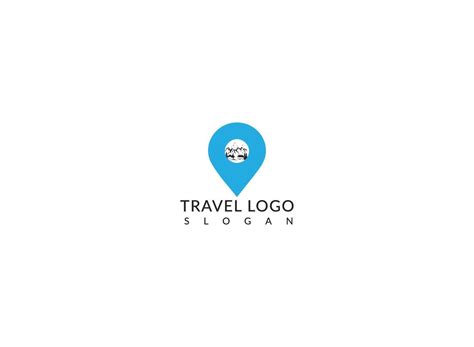 Vector Logo Design Templates For Map Point With Airlines Airplane