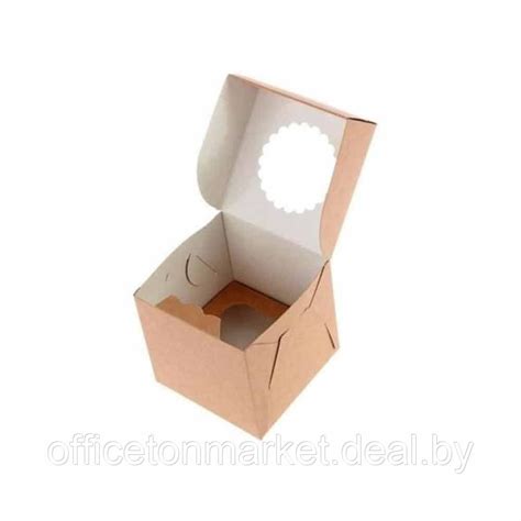 Контейнер бумажный для маффинов с крышкой, 25 шт/упак (ID#200800005 ...