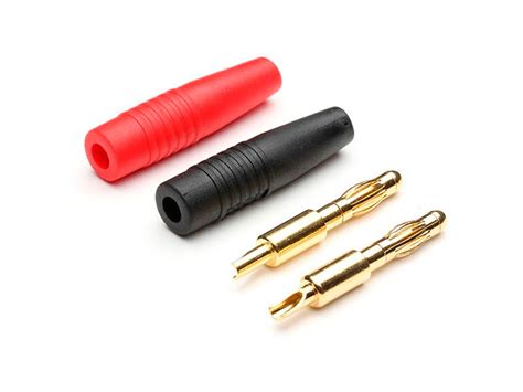 Штекеры-разъемы бананы Amass D4.0mm Gold Plated Connector PVC Red and ...