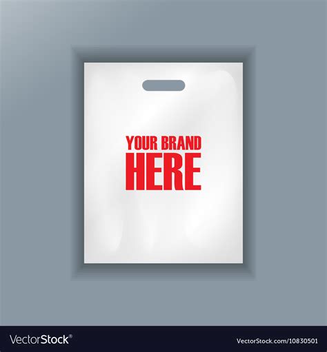 Digital Cellophane Bag Plastic Mockup Royalty Free Vector