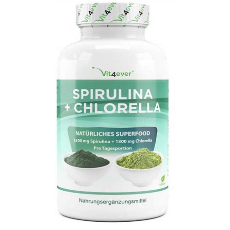 Спирулина + хлорелла, запас на 3-4 МЕСЯЦА, 100% растительный продукт ...