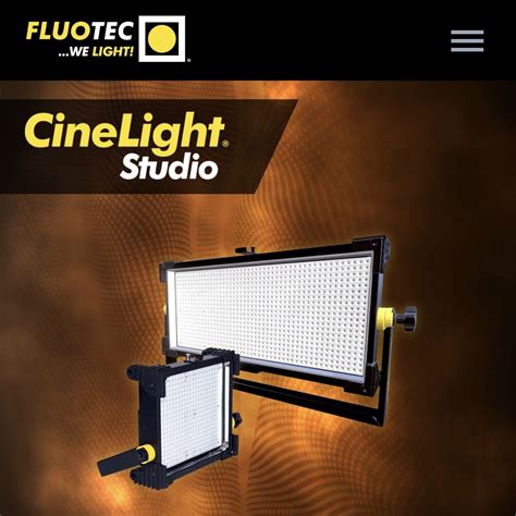 Cinelight Studio With Interchangeable Diffusion Led Panel By Fluotec